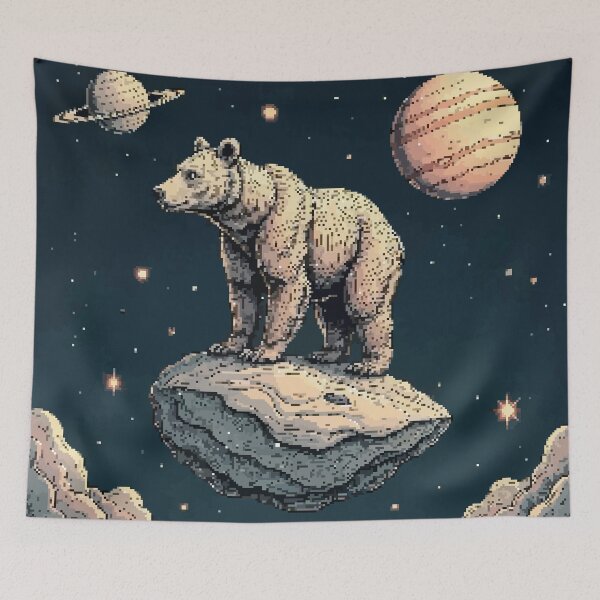 Item preview, Pixel Nebula Bear Guardian designed and sold by NaturePixel.
