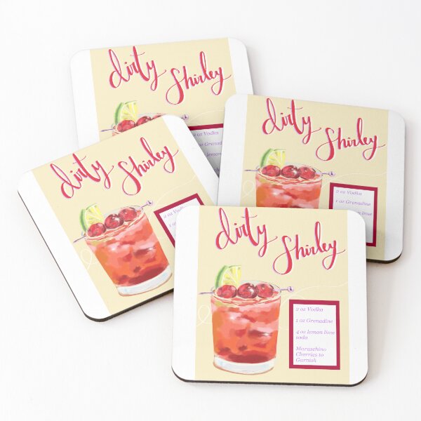 Item preview, Dirty Shirley Bar Cart / Living Room Poster designed and sold by Silly Goose Emporium.