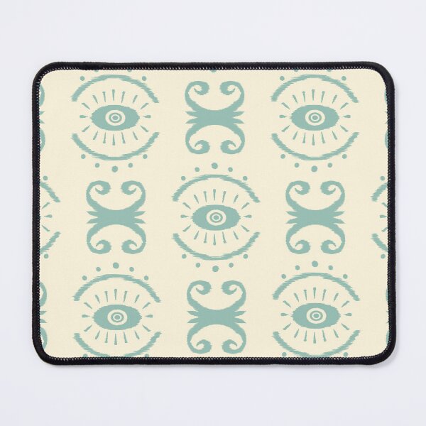 Item preview, Eye Motifs and Swirling Accents in Soft Mint Green designed and sold by nuutree.