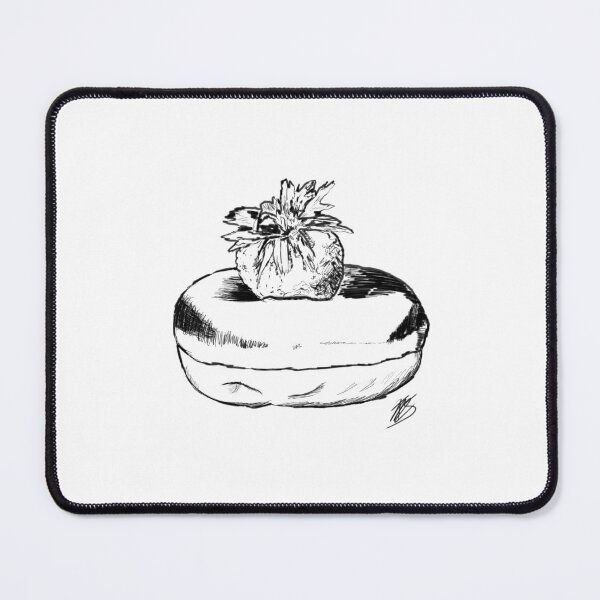 Item preview, Strawberry Donut Ink Drawing designed and sold by TMSpaintz.