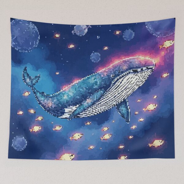 Item preview, Pixel Nebula Whale Drift designed and sold by NaturePixel.