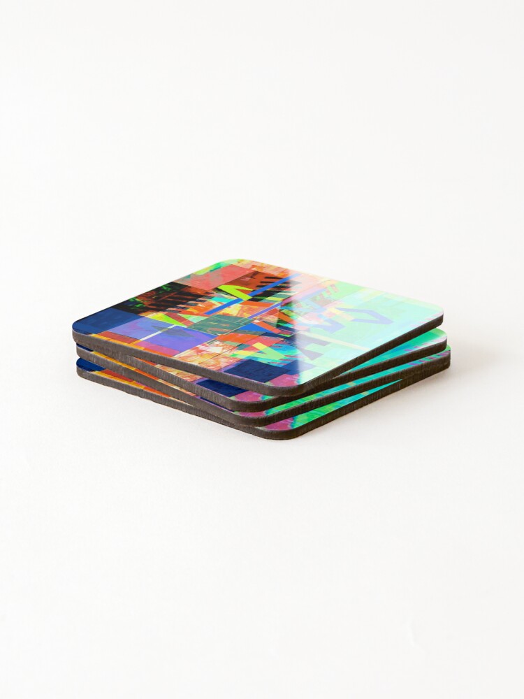 Thumbnail 4 of 5, Coasters (Set of 4), Geometric Pattern designed and sold by ViaARTfactory.