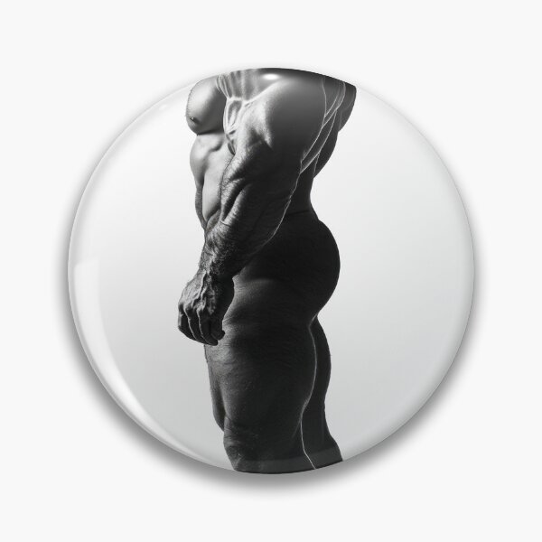 Item preview, Sideview of a bearded muscular man designed and sold by BeautyofMasc.