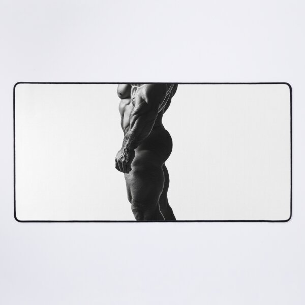 Item preview, Sideview of a bearded muscular man designed and sold by BeautyofMasc.