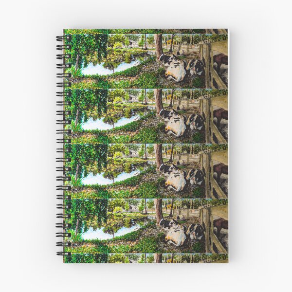 Item preview, 3 Rescue Cows Relaxing In The Shade designed and sold by RobbiePotterArt.