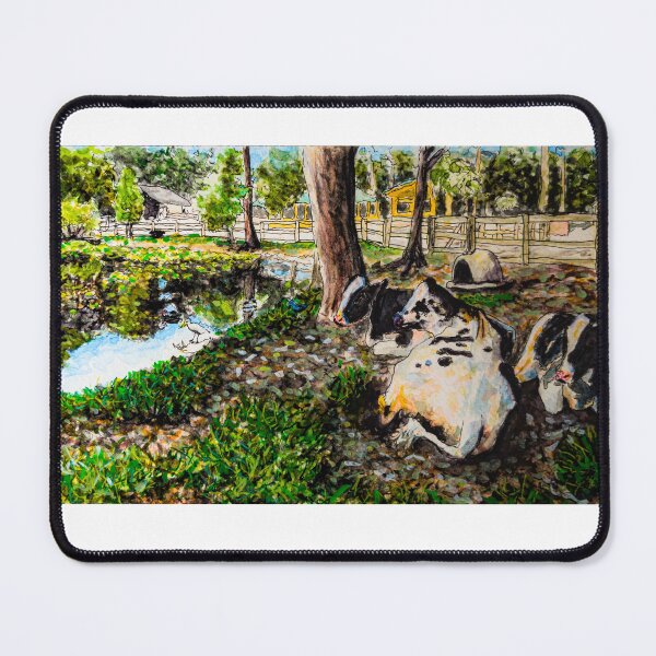 Item preview, 3 Rescue Cows Relaxing In The Shade designed and sold by RobbiePotterArt.