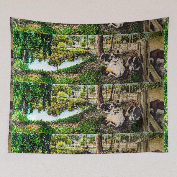 Item preview, 3 Rescue Cows Relaxing In The Shade designed and sold by RobbiePotterArt.