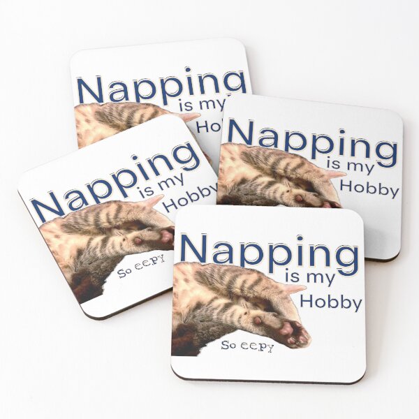 Item preview, Napping is my hobby, So eepy, Sleepy kitten designed and sold by aadventures.