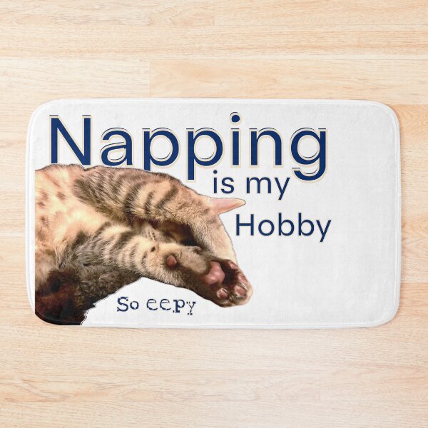 Item preview, Napping is my hobby, So eepy, Sleepy kitten designed and sold by aadventures.
