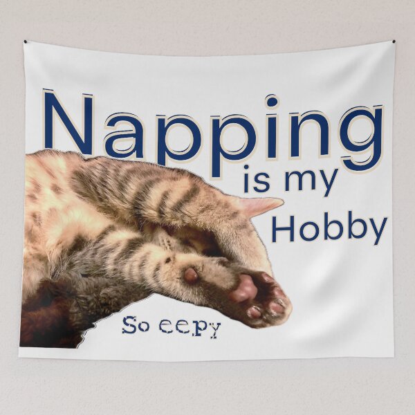 Item preview, Napping is my hobby, So eepy, Sleepy kitten designed and sold by aadventures.