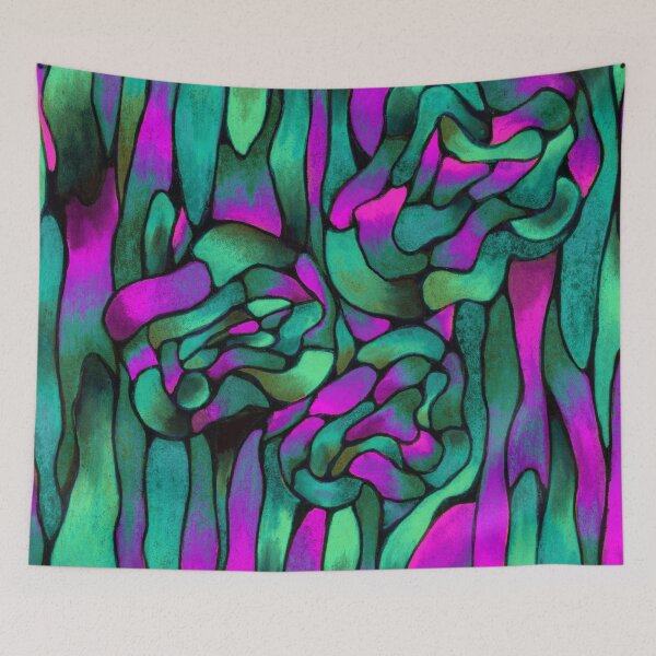 Item preview, Abstract Colorful Neurographic Art - Stained Glass Style designed and sold by thecolorbirdie.