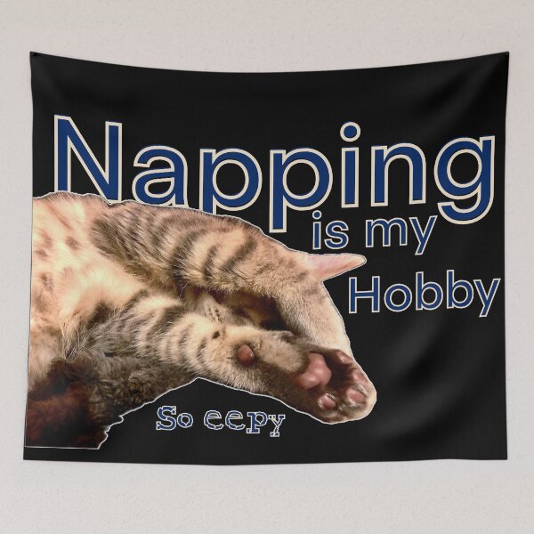 Item preview, Napping is my hobby, So eepy, Sleepy kitten designed and sold by aadventures.