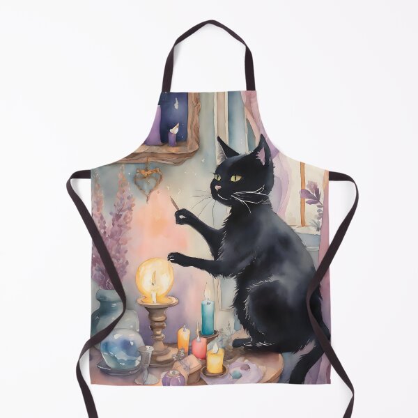 Item preview, Magical Black Cat Casting a Spell designed and sold by Shopatmarlow.
