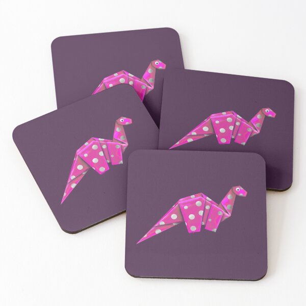 Item preview, Googly-Eyed Origami Brachiosaur - Pink designed and sold by TimeLady's Closet.