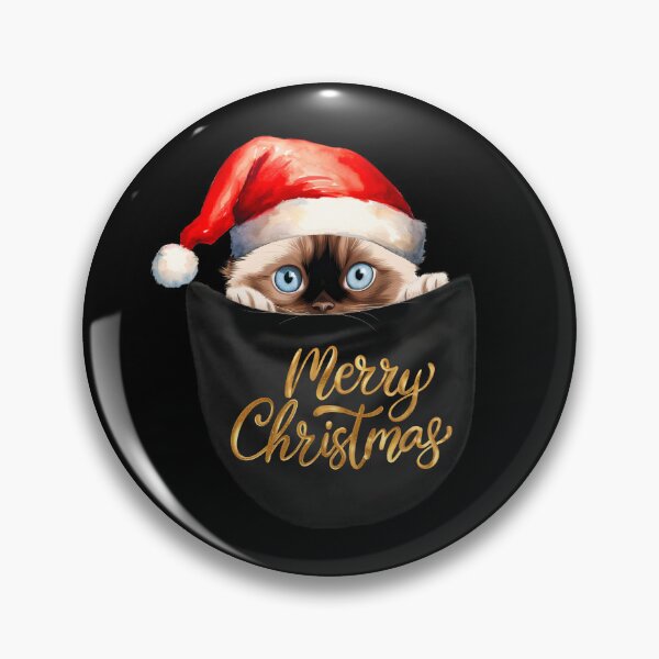 Item preview, Pet Lover Xmas Fun Cute Birman Kitty Cat in a Pocket designed and sold by LovelyHappyGift.