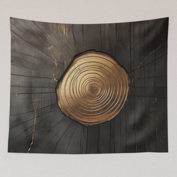 Item preview, Black and Gold wood tree rings designed and sold by Humberto Braga.