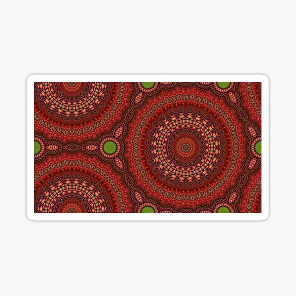 Item preview, Circular Pattern of Reddish Brown with Green Dots designed and sold by CarolM.