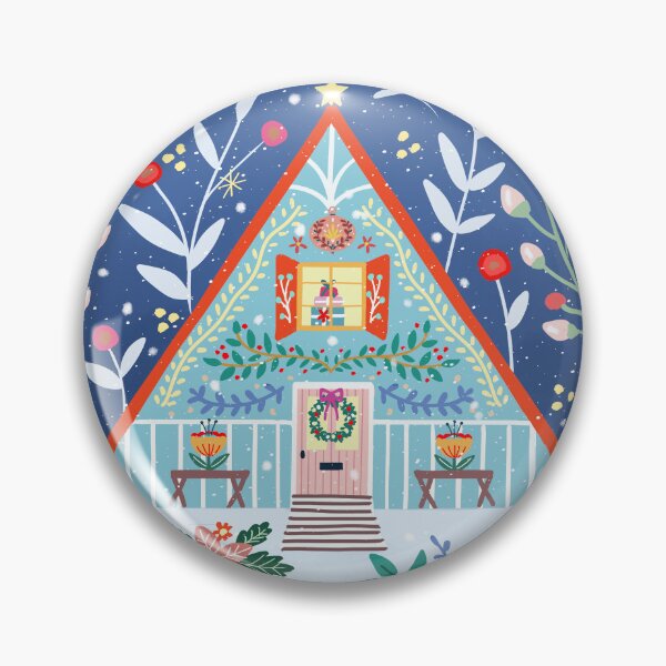 Item preview, Scandinavian Folk Cozy Winter Cabin designed and sold by Natasha May Design.
