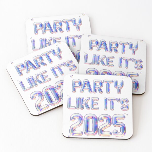 Item preview, HOLOGRAPHIC WITH BUBBLES PARTY LIKE ITS 2025 designed and sold by OLLIEDIGITALS.