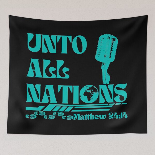 Item preview, Unto All Nations, Christian Quotes designed and sold by MoriaStore.