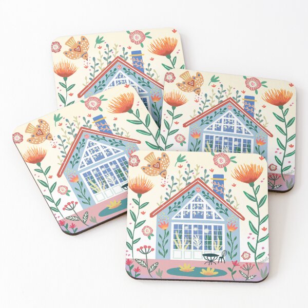 Item preview, Scandinavian Folk Cozy Summer Garden House designed and sold by Natasha May Design.