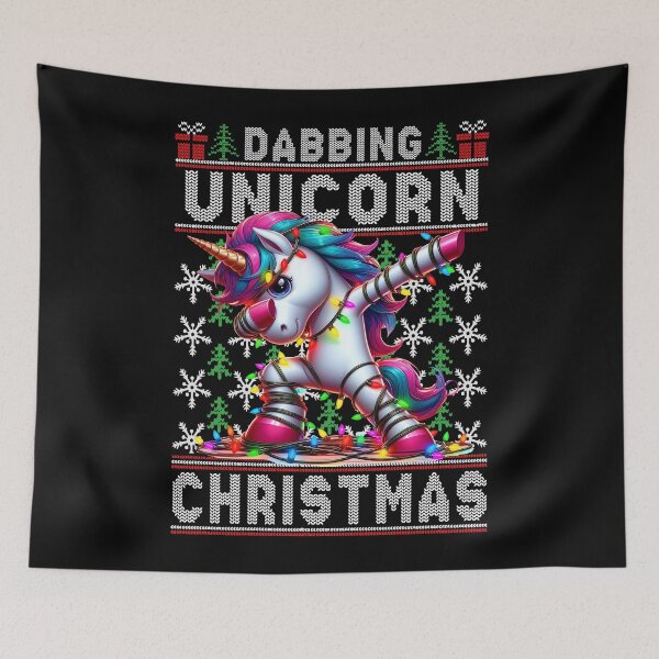 Item preview, Unicorn Last Dabbing Ugly Pattern Christmas designed and sold by ipan.