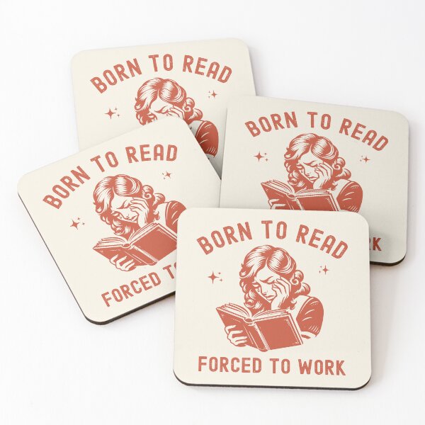 Item preview, Born to Read Forced to Work designed and sold by RareLavender.