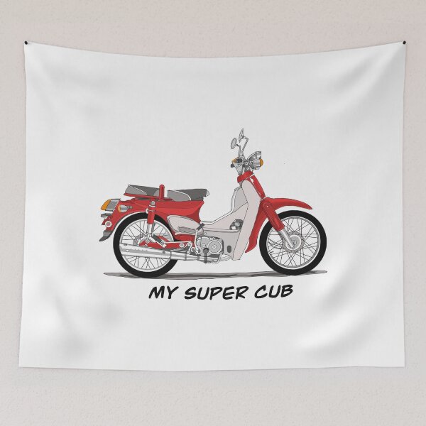 Item preview, Retro Vintage Super Cub Motorbike designed and sold by GaalArt.