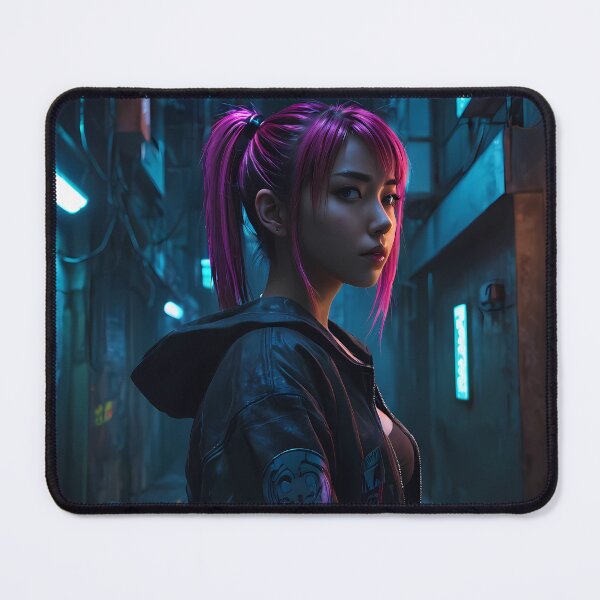 Item preview, Girl in a Dark Cyberpunk Street designed and sold by papi1998.