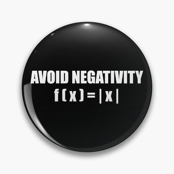 Item preview, Funny Math Equation Lovers - Avoid Negativity designed and sold by mhernaevily.