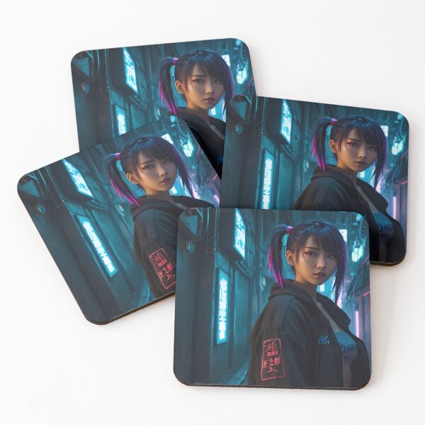 Item preview, Girl in a Dark Cyberpunk Street designed and sold by papi1998.