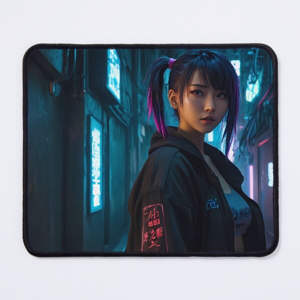 Item preview, Girl in a Dark Cyberpunk Street designed and sold by papi1998.