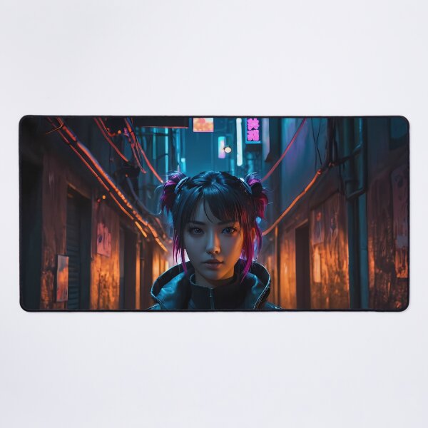 Item preview, Girl in a Dark Cyberpunk Street designed and sold by papi1998.