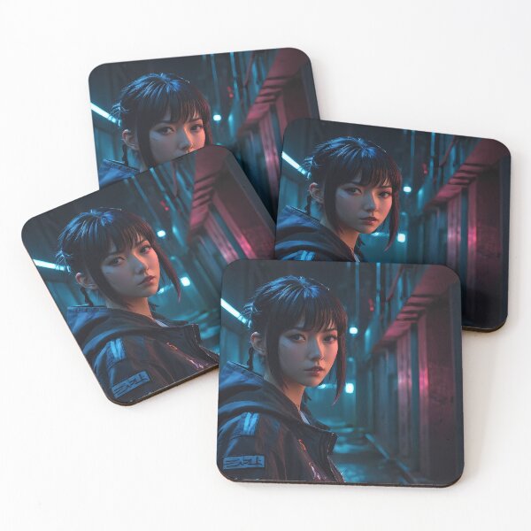 Item preview, Girl in a Dark Cyberpunk Street designed and sold by papi1998.