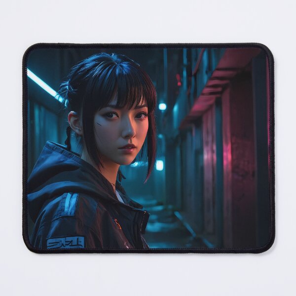 Item preview, Girl in a Dark Cyberpunk Street designed and sold by papi1998.
