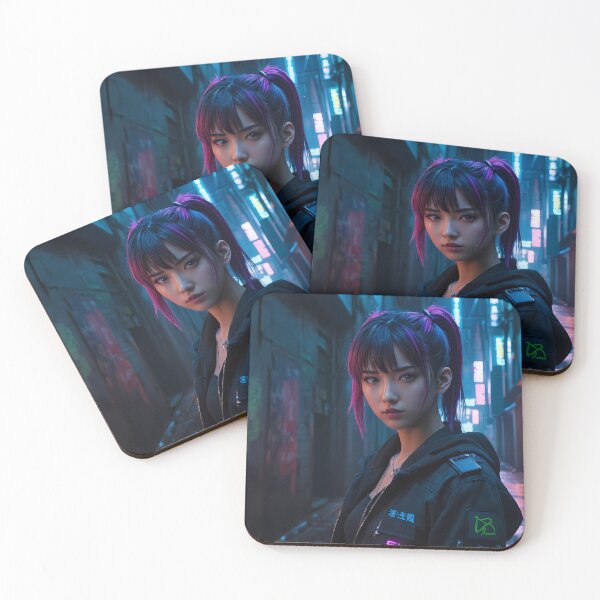 Item preview, Girl in a Dark Cyberpunk Street designed and sold by papi1998.