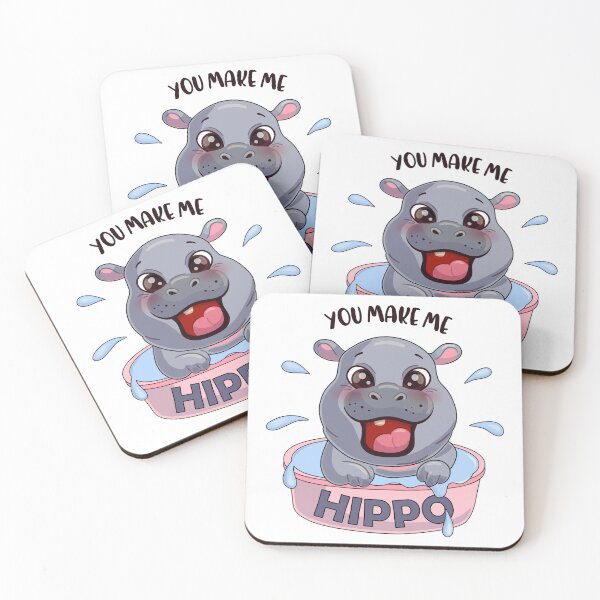 Item preview, You make me HIPPO with Moo Deng Baby Hippo designed and sold by Natalia Varlamova.