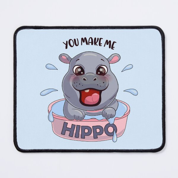 Item preview, You make me HIPPO with Moo Deng Baby Hippo designed and sold by Natalia Varlamova.