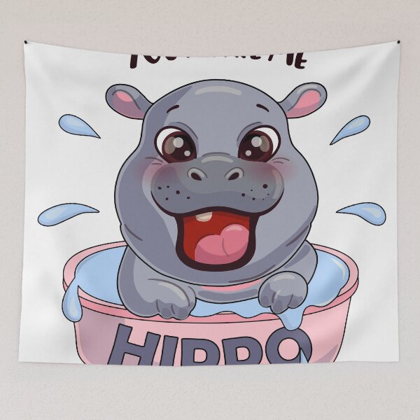 Item preview, You make me HIPPO with Moo Deng Baby Hippo designed and sold by Natalia Varlamova.