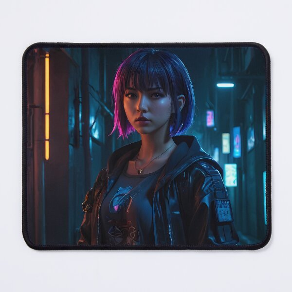 Item preview, Girl in a Dark Cyberpunk Street designed and sold by papi1998.