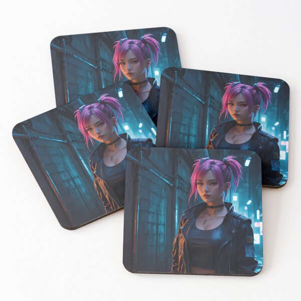 Item preview, Girl in a Dark Cyberpunk Street designed and sold by papi1998.