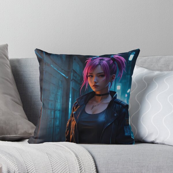 Item preview, Girl in a Dark Cyberpunk Street designed and sold by papi1998.
