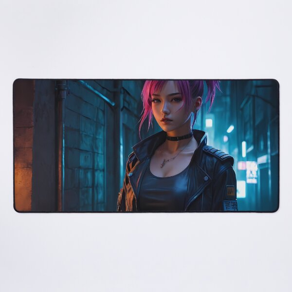 Item preview, Girl in a Dark Cyberpunk Street designed and sold by papi1998.