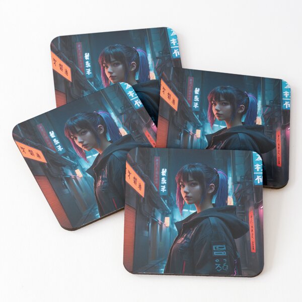 Item preview, Girl in a Dark Cyberpunk Street designed and sold by papi1998.