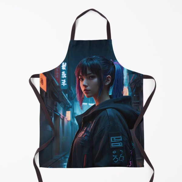 Item preview, Girl in a Dark Cyberpunk Street designed and sold by papi1998.