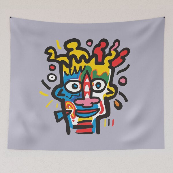 Item preview, Energetic Whimsical Performer Portrait Pop Art Vibrant Face designed and sold by Sturdust.