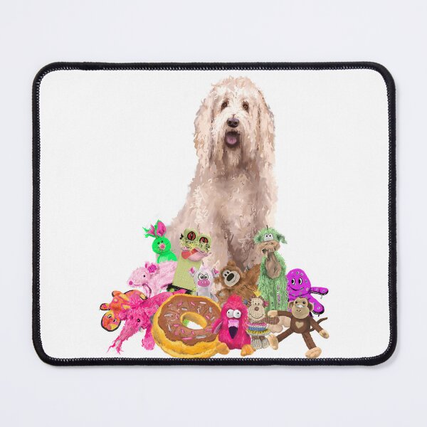 Item preview, Merlin the Groodle / Goldendoodle with his Chew Crew designed and sold by Dawn Dudek.