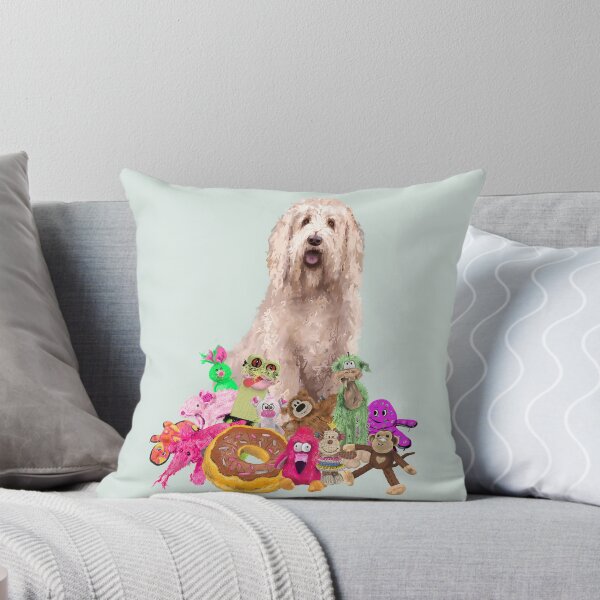 Item preview, Merlin the Groodle / Goldendoodle with his Chew Crew designed and sold by Dawn  Dudek.
