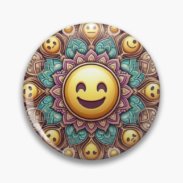 Item preview, emoji mandala with different expressions with bright colors designed and sold by Anime9122.