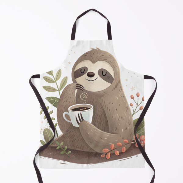 Item preview, cute sloth with coffee designed and sold by Lydyb-creations.